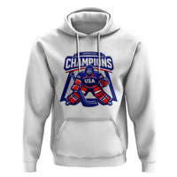 USA Ice Hockey Hoodie America Champions Patriotic Ice Hockey Team Fan