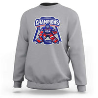 USA Ice Hockey Sweatshirt America Champions Patriotic Ice Hockey Team Fan