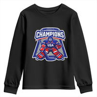 USA Ice Hockey Youth Sweatshirt America Champions Patriotic Ice Hockey Team Fan
