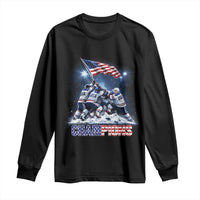 USA Ice Hockey Long Sleeve Shirt Hockey Champions 2026 USA Players Raising Flag On Ice