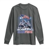 USA Ice Hockey Long Sleeve Shirt Hockey Champions 2026 USA Players Raising Flag On Ice