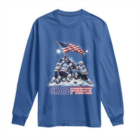 USA Ice Hockey Long Sleeve Shirt Hockey Champions 2026 USA Players Raising Flag On Ice