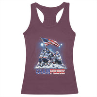 USA Ice Hockey Racerback Tank Top Hockey Champions 2026 USA Players Raising Flag On Ice