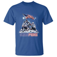 USA Ice Hockey T Shirt Hockey Champions 2026 USA Players Raising Flag On Ice