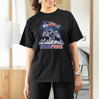 USA Ice Hockey T Shirt For Women Hockey Champions 2026 USA Players Raising Flag On Ice