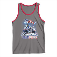 USA Ice Hockey Tank Top Hockey Champions 2026 USA Players Raising Flag On Ice