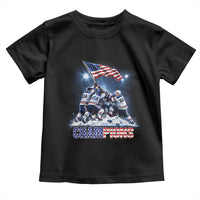 USA Ice Hockey Toddler T Shirt Hockey Champions 2026 USA Players Raising Flag On Ice