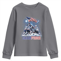 USA Ice Hockey Youth Sweatshirt Hockey Champions 2026 USA Players Raising Flag On Ice