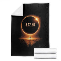 Total Solar Eclipse 2026 Throw Blanket August 12th Totality Gift