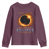 Total Solar Eclipse Youth Sweatshirt 12th August 2026 Majorca Totality