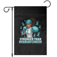Black Women Fight Ovarian Cancer Awareness Garden Flag African American Teal Ribbon Support