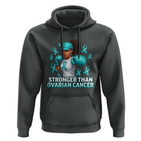 Black Women Fight Ovarian Cancer Awareness Hoodie African American Teal Ribbon Support