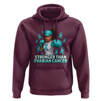 Black Women Fight Ovarian Cancer Awareness Hoodie African American Teal Ribbon Support