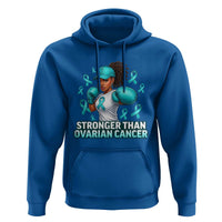 Black Women Fight Ovarian Cancer Awareness Hoodie African American Teal Ribbon Support