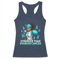 Black Women Fight Ovarian Cancer Awareness Racerback Tank Top African American Teal Ribbon Support