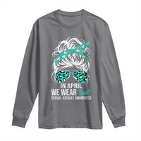 Sexual Assault Awareness Long Sleeve Shirt In April We Wear Teal Women