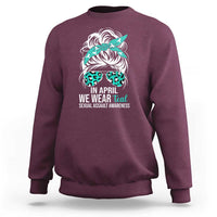 Sexual Assault Awareness Sweatshirt In April We Wear Teal Women