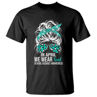 Sexual Assault Awareness T Shirt In April We Wear Teal Women