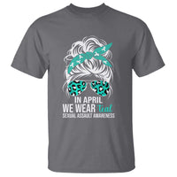 Sexual Assault Awareness T Shirt In April We Wear Teal Women