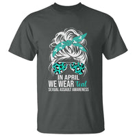 Sexual Assault Awareness T Shirt In April We Wear Teal Women