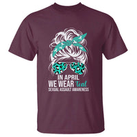 Sexual Assault Awareness T Shirt In April We Wear Teal Women