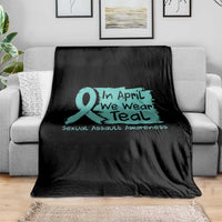 Sexual Assault Awareness Throw Blanket In April We Wear Teal