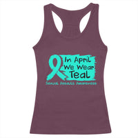 Sexual Assault Awareness Racerback Tank Top In April We Wear Teal