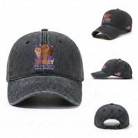 In May We Wear Purple Lupus Awareness Washed Cotton Baseball Cap Purple Ribbon