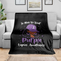 Lupus Awareness Throw Blanket African American Black Women Fight Lupus Purple Ribbon