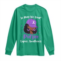 Lupus Awareness Long Sleeve Shirt African American Black Women Fight Lupus Purple Ribbon