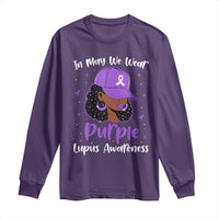 Lupus Awareness Long Sleeve Shirt African American Black Women Fight Lupus Purple Ribbon