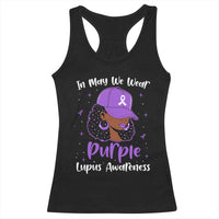 Lupus Awareness Racerback Tank Top African American Black Women Fight Lupus Purple Ribbon