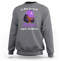 Lupus Awareness Sweatshirt African American Black Women Fight Lupus Purple Ribbon