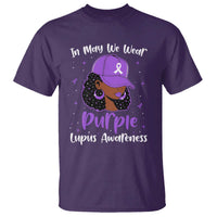 Lupus Awareness T Shirt African American Black Women Fight Lupus Purple Ribbon