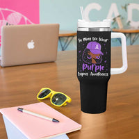 Lupus Awareness Tumbler With Handle African American Black Women Fight Lupus Purple Ribbon