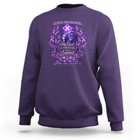 Lupus Awareness Sweatshirt Lion Purple Ribbon My God Is Stronger Than Lupus