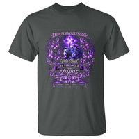Lupus Awareness T Shirt Lion Purple Ribbon My God Is Stronger Than Lupus