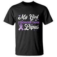 My God Is Bigger Than Lupus T Shirt Purple Ribbon