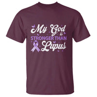 My God Is Bigger Than Lupus T Shirt Purple Ribbon