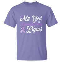 My God Is Bigger Than Lupus T Shirt Purple Ribbon