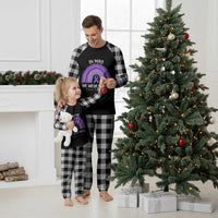 Lupus Awareness Plaid Pajama Set In May We Wear Purple Ribbon Rainbow