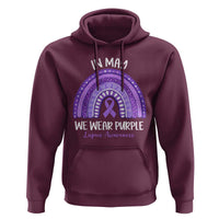 Lupus Awareness Hoodie In May We Wear Purple Ribbon Rainbow