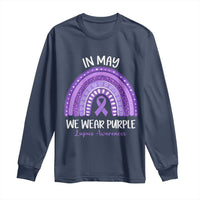 Lupus Awareness Long Sleeve Shirt In May We Wear Purple Ribbon Rainbow