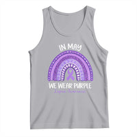 Lupus Awareness Tank Top In May We Wear Purple Ribbon Rainbow