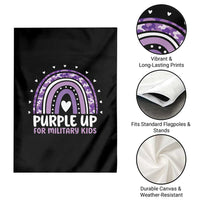 Purple Up For Military Kids Garden Flag Month Of Military Child Army Rainbow