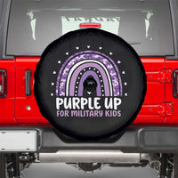 Purple Up For Military Kids Spare Tire Cover Month Of Military Child Army Rainbow