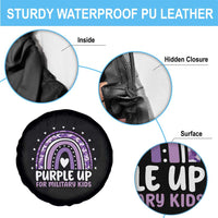Purple Up For Military Kids Spare Tire Cover Month Of Military Child Army Rainbow