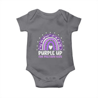 Purple Up For Military Kids Baby Onesie Month Of Military Child Army Rainbow