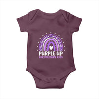 Purple Up For Military Kids Baby Onesie Month Of Military Child Army Rainbow