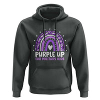 Purple Up For Military Kids Hoodie Month Of Military Child Army Rainbow